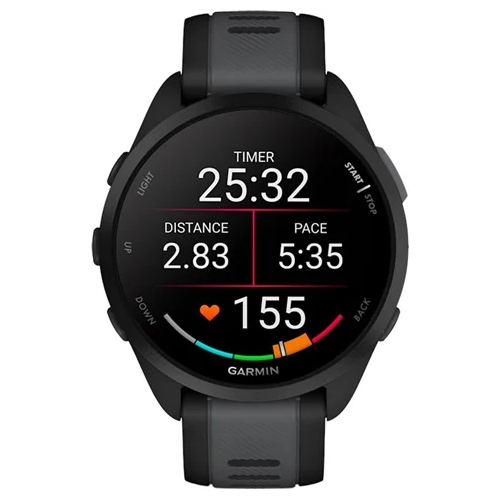 Garmin Forerunner 165 GPS Running Smart Watch Black/Slate Grey Grade B Preowned
