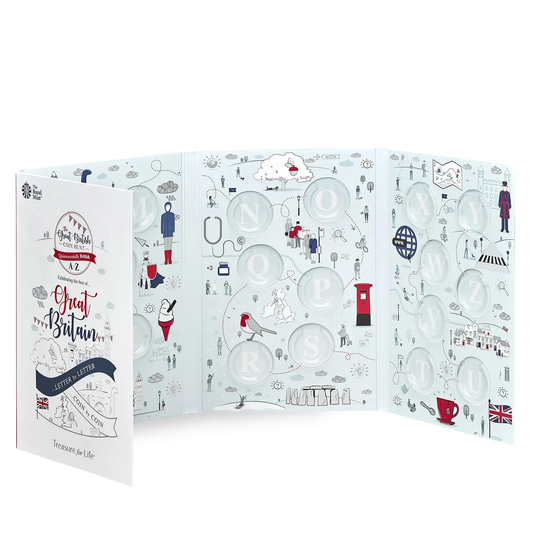 Royal Mint 2018 Great British Coin Hunt A-Z Complete 10p Coin Album Preowned