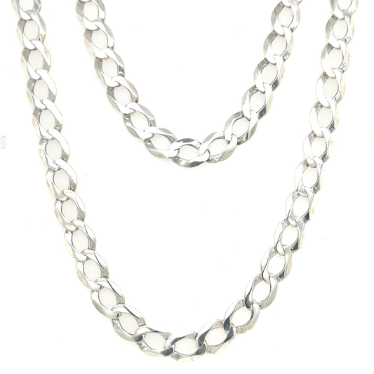 925 Silver Curb Chain 22" 18.4g Preowned