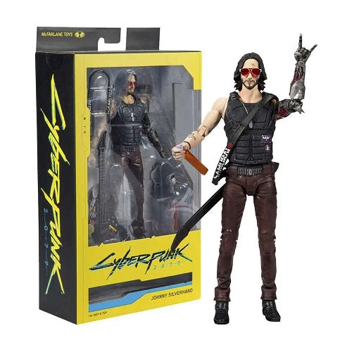 McFarlane Toys Cyberpunk 2077 Johnny Silverhand Action Figure Preowned