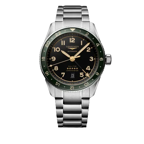 Longines Spirit Zulu Time 42mm Automatic Chronometer Watch L3.812.4 Stainless Steel Anthracite Dial Grade B Preowned