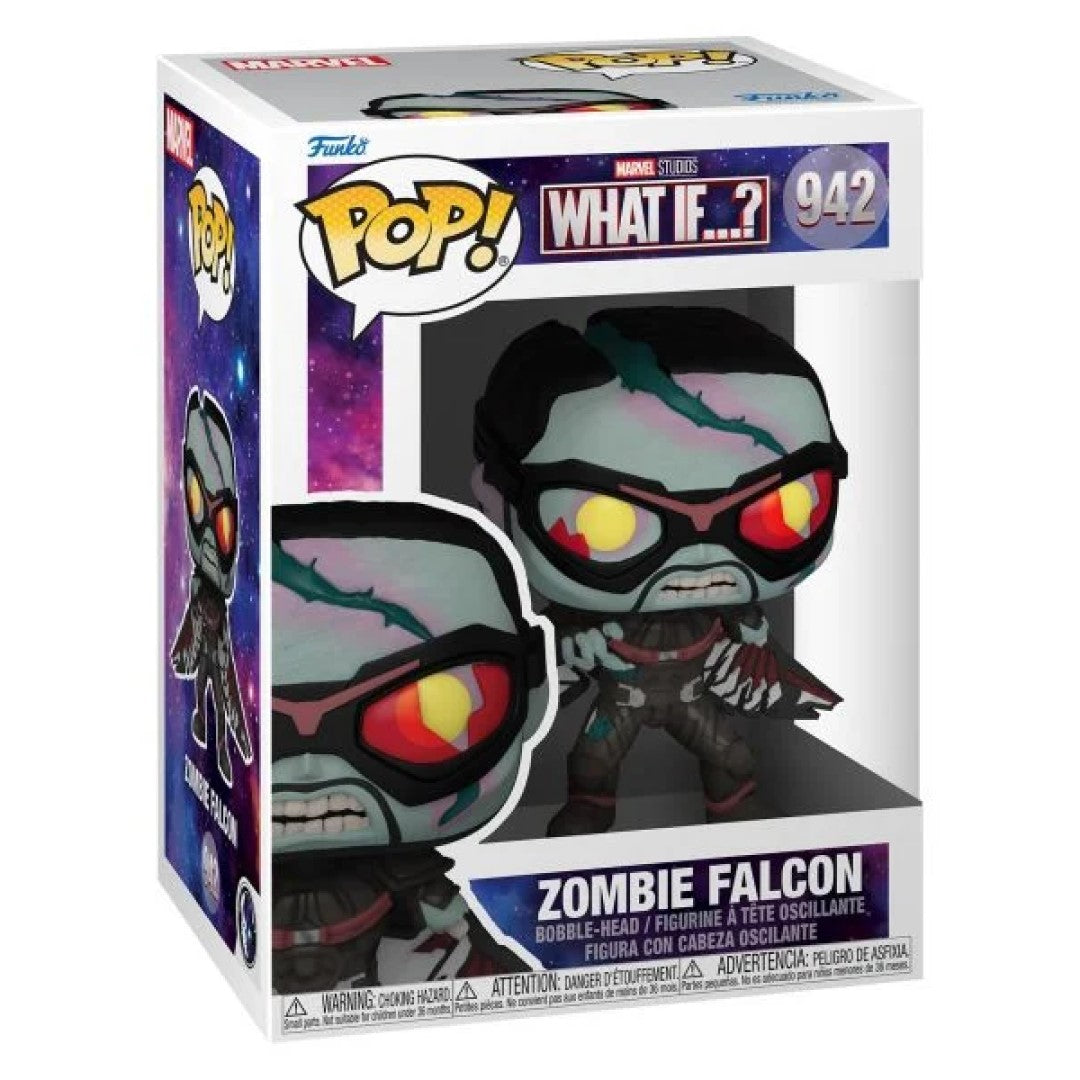 Funko Pop! - Marvel What If...? [942] Zombie Falcon (3+) Preowned