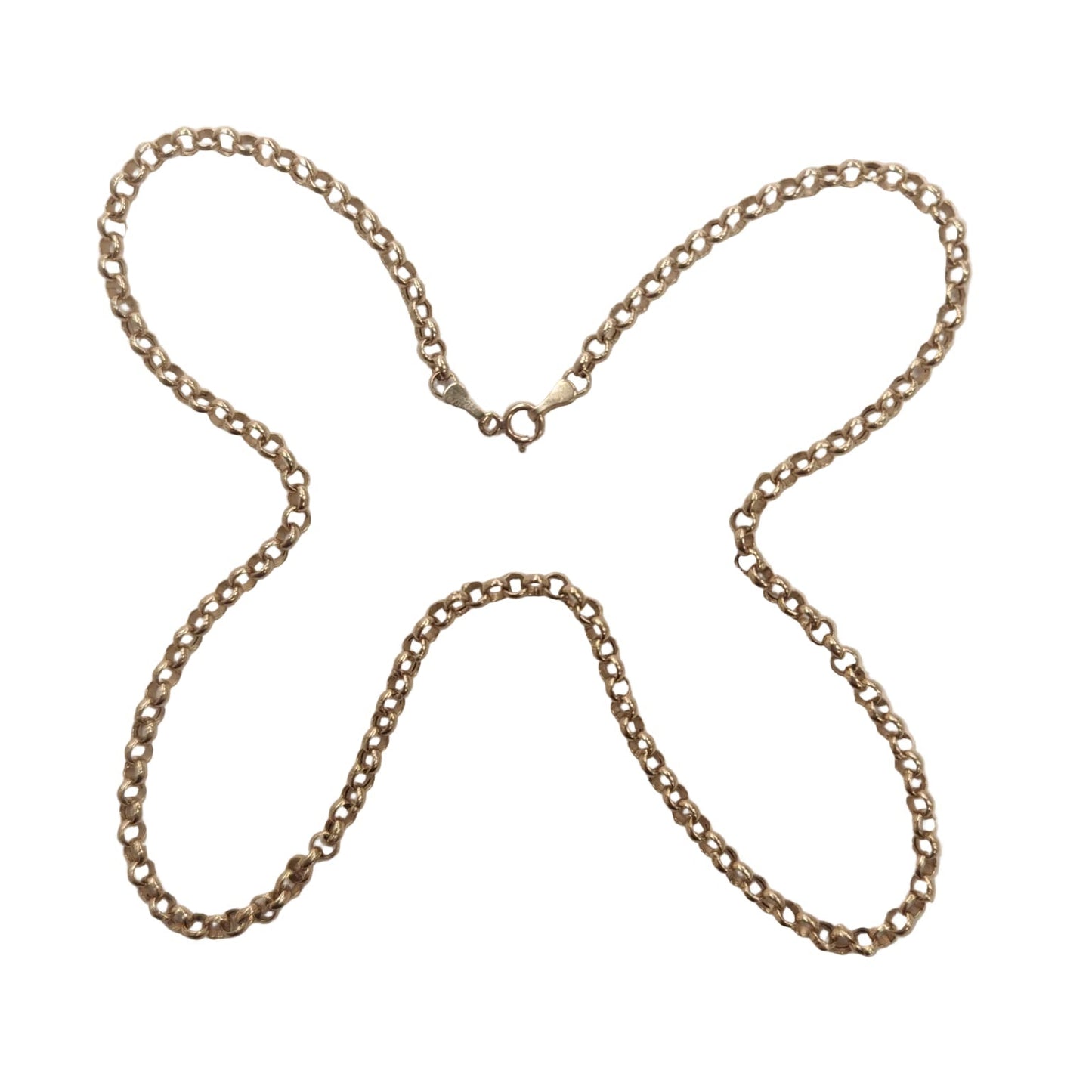 9ct Gold Belcher Chain 16" Approx 4.2g Preowned