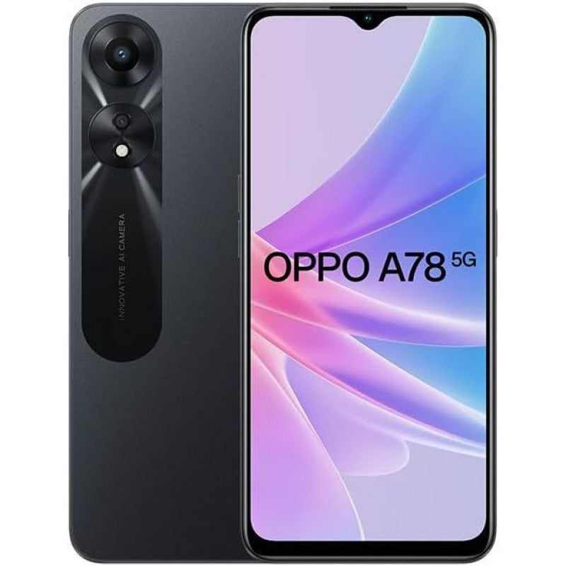 Oppo A78 5G 128GB Dual Sim Unlocked Glowing Black Grade B Preowned