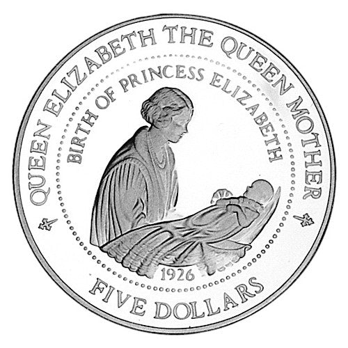 New Zealand "5 Dollars" Queen Elizabeth Queen Mother Birth Of Princess Elizabeth 1926 (1994) Preowned