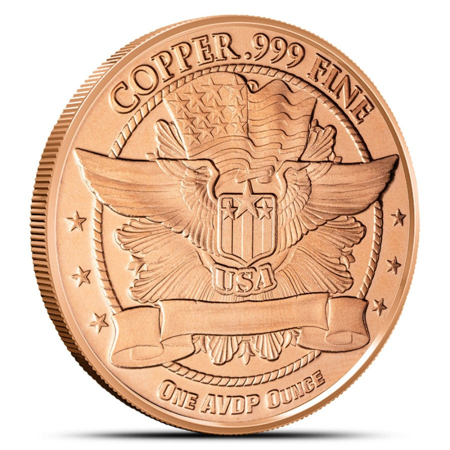 1 oz Copper Round Capped Bust