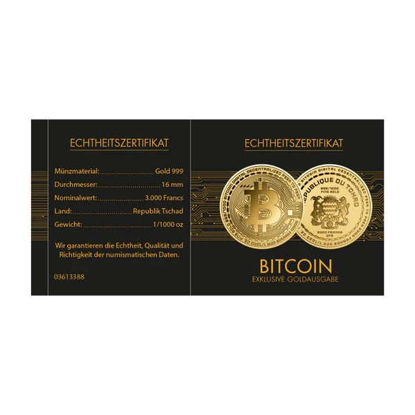 Bitcoin - Gold Gift - In Gift Box