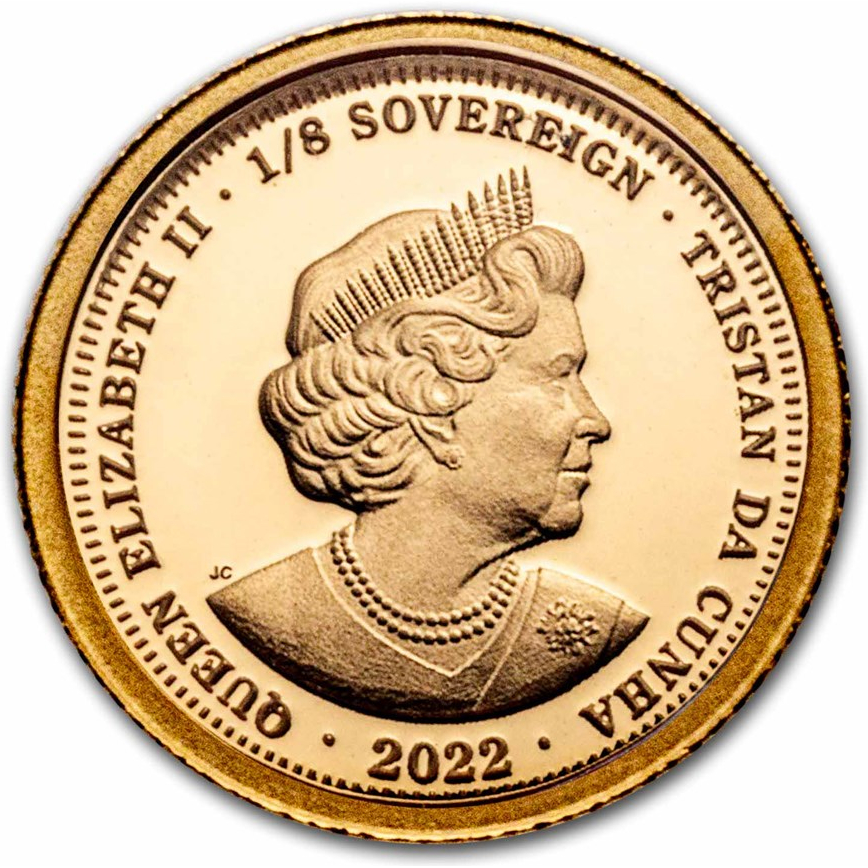 2022 QEII 1/8 Sovereign Service and Devotion With Reissue Evening Standard Approx 1g Preowned