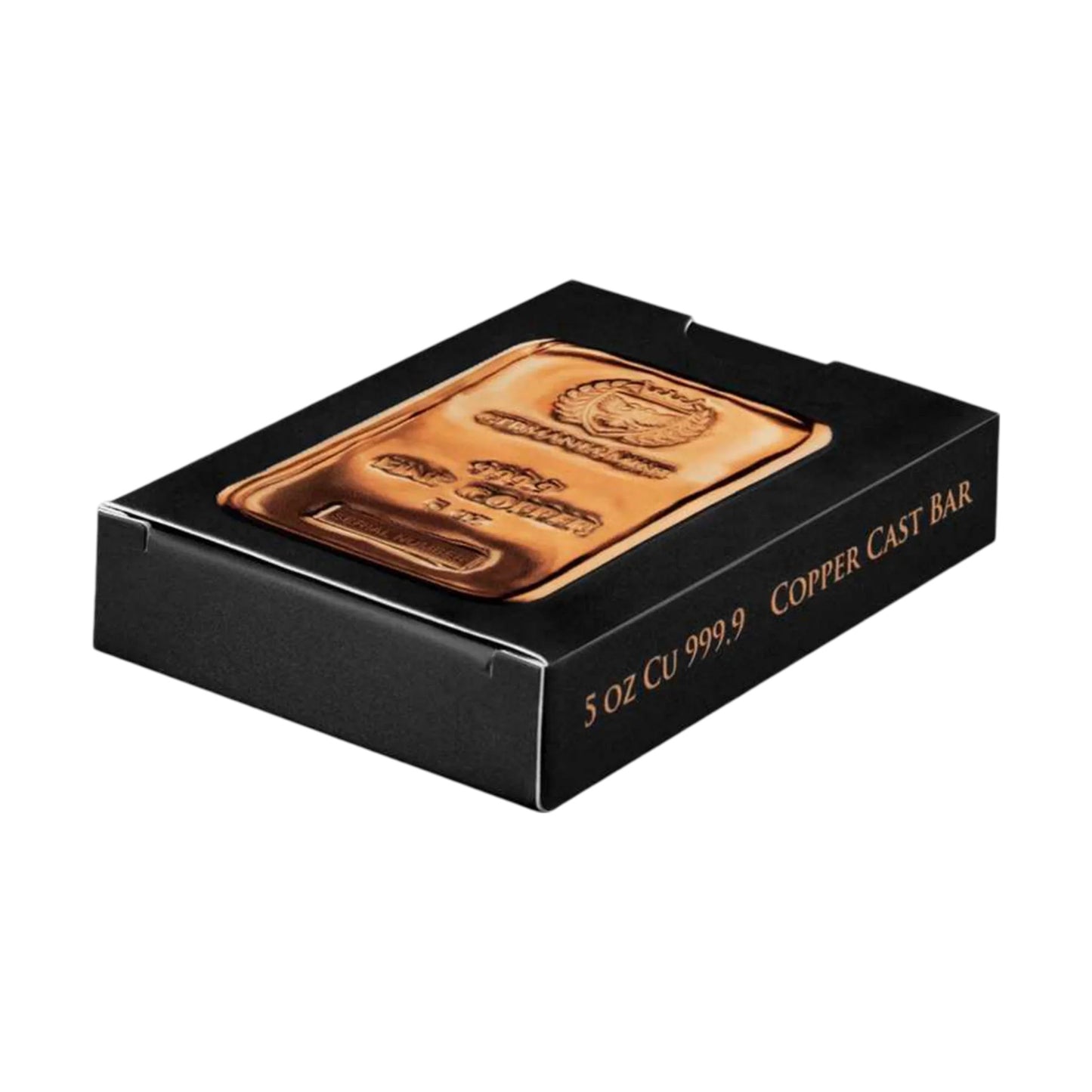Germania Mint Copper Cast 5oz Bullion Bar 999.9