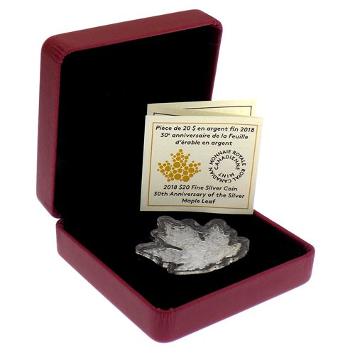 2018 $20 30th Anniversary Of The Maple Silver 999. 1oz Coin Preowned