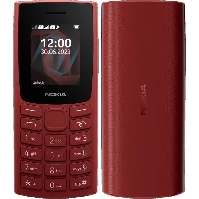 Nokia 105 (2023) Unlocked Dual Sim Red Grade B Preowned