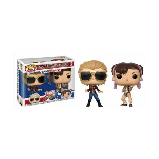 Funko Pop! - Marvel Gamerverse [2-Pack] Captain Marvel Vs Chun-Li (3+) Preowned