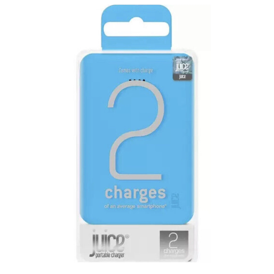 Juice 2 Charge Portable Power Bank 5000mAh Blue Preowned