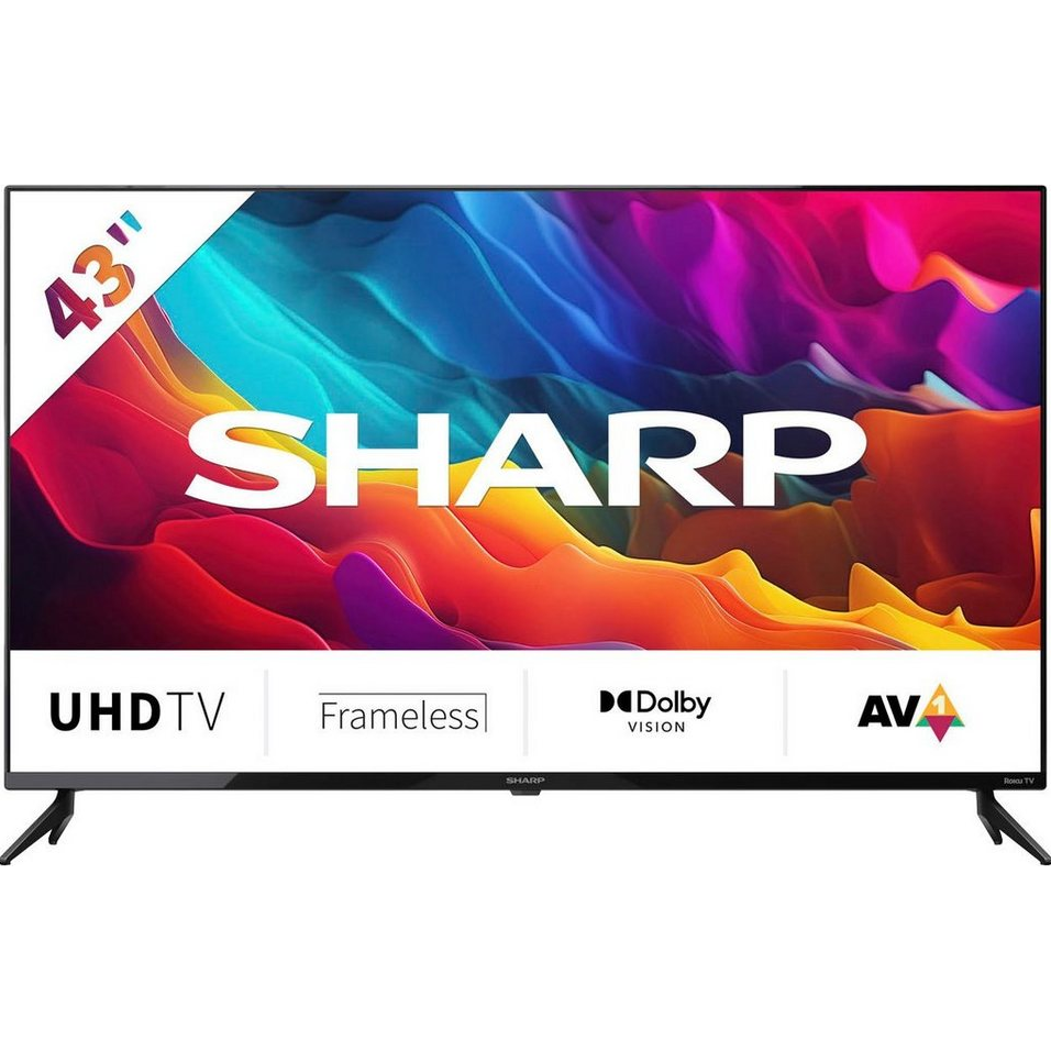 Sharp 43FJ2E 2024 43" 4K Roku Smart TV Grade B Preowned Collection Only