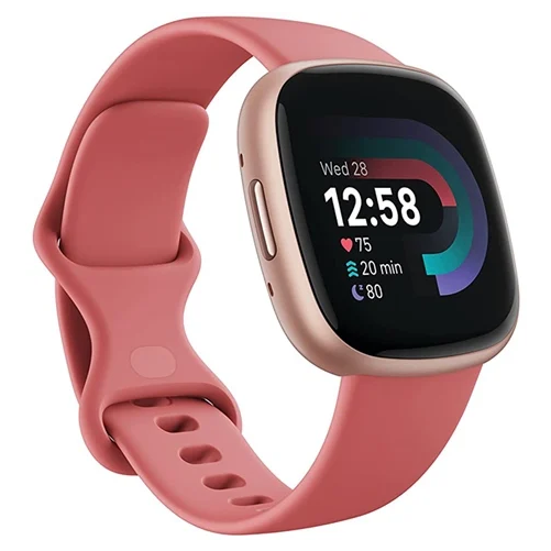 Fitbit Versa 4 Fitness Smartwatch Pink Sand/Copper Rose Grade B Preowned