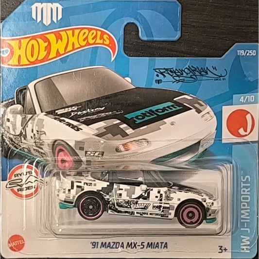 Hot Wheels - J-Imports - '91 Mazda Mx-5 Miata 2022 119/250 (3+) Preowned