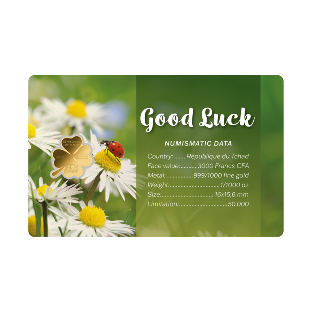 Good Luck Coin Card 999/1000 1/1000oz - Gold Gift