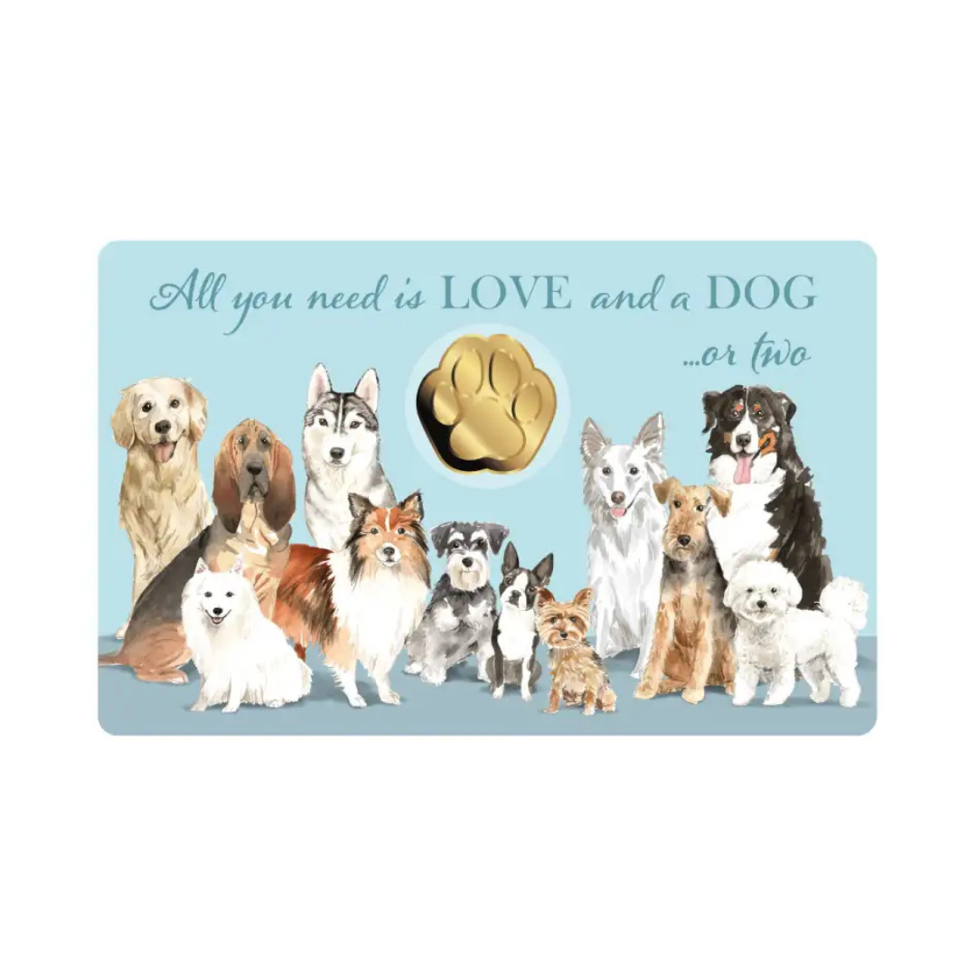 Dogs Coin Card 999/1000 1/1000oz - Gold Gift