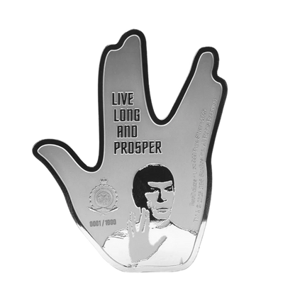 Star Trek - Spock Live Long & Prosper - The Vulcan Salute 1oz Silver Coin