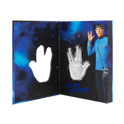 Star Trek - Spock Live Long & Prosper - The Vulcan Salute 1oz Silver Coin