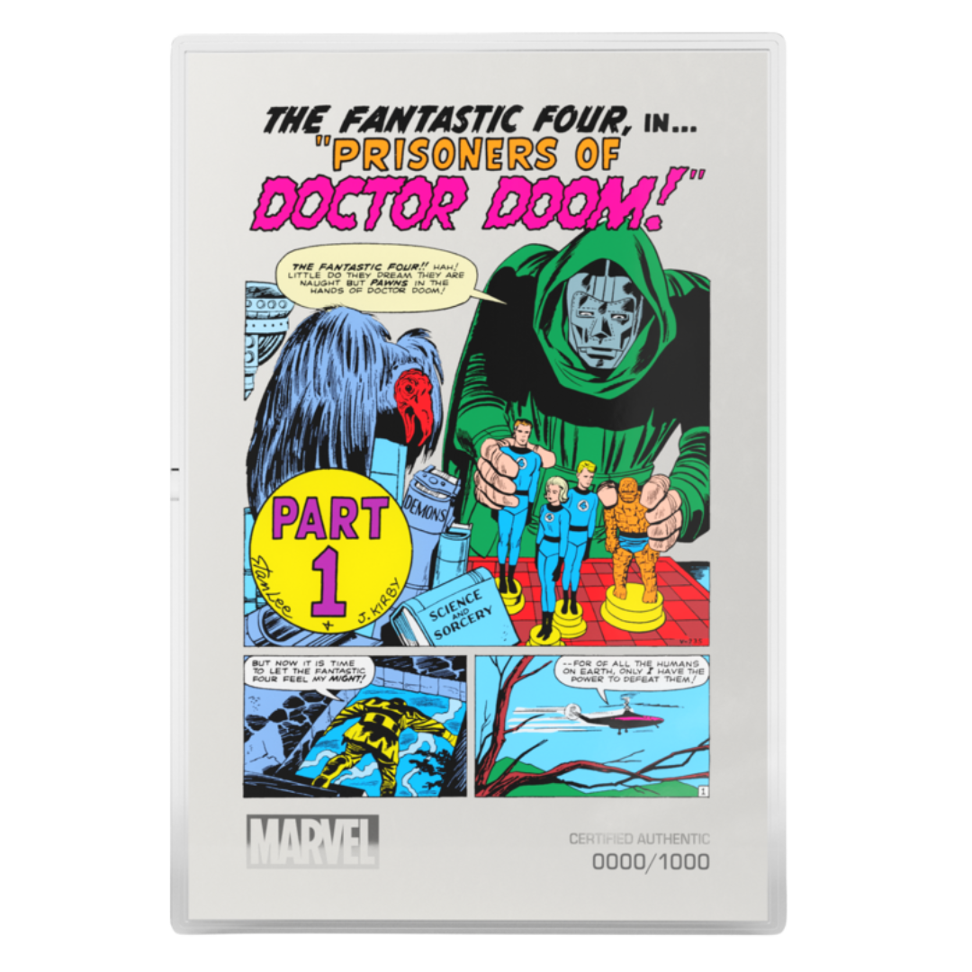 Marvel -  Fantastic Four - Art in Motion COMIX Fantastic Four #5 Foil 1oz Silver Foil