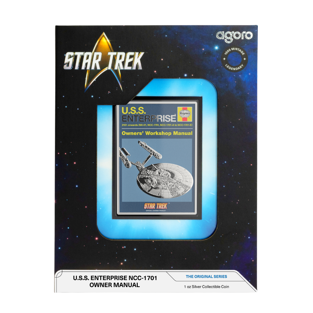Star Trek - U.S.S. Enterprise NCC-01 Owners' Manual 1oz Silver Coin