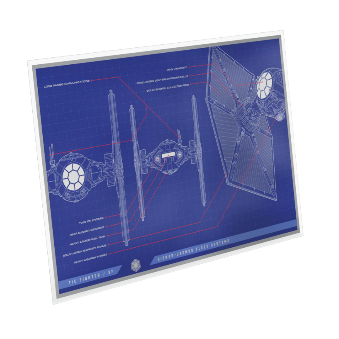 Star Wars Blueprint Series -5. Tie Fighter 1oz Silver Foil