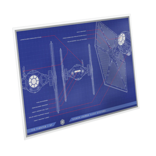 Star Wars Blueprint Series -5. Tie Fighter 1oz Silver Foil