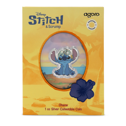 Disney Stitch  - Stitch & Scrump - Ohana: 4 - 1oz Silver Coin
