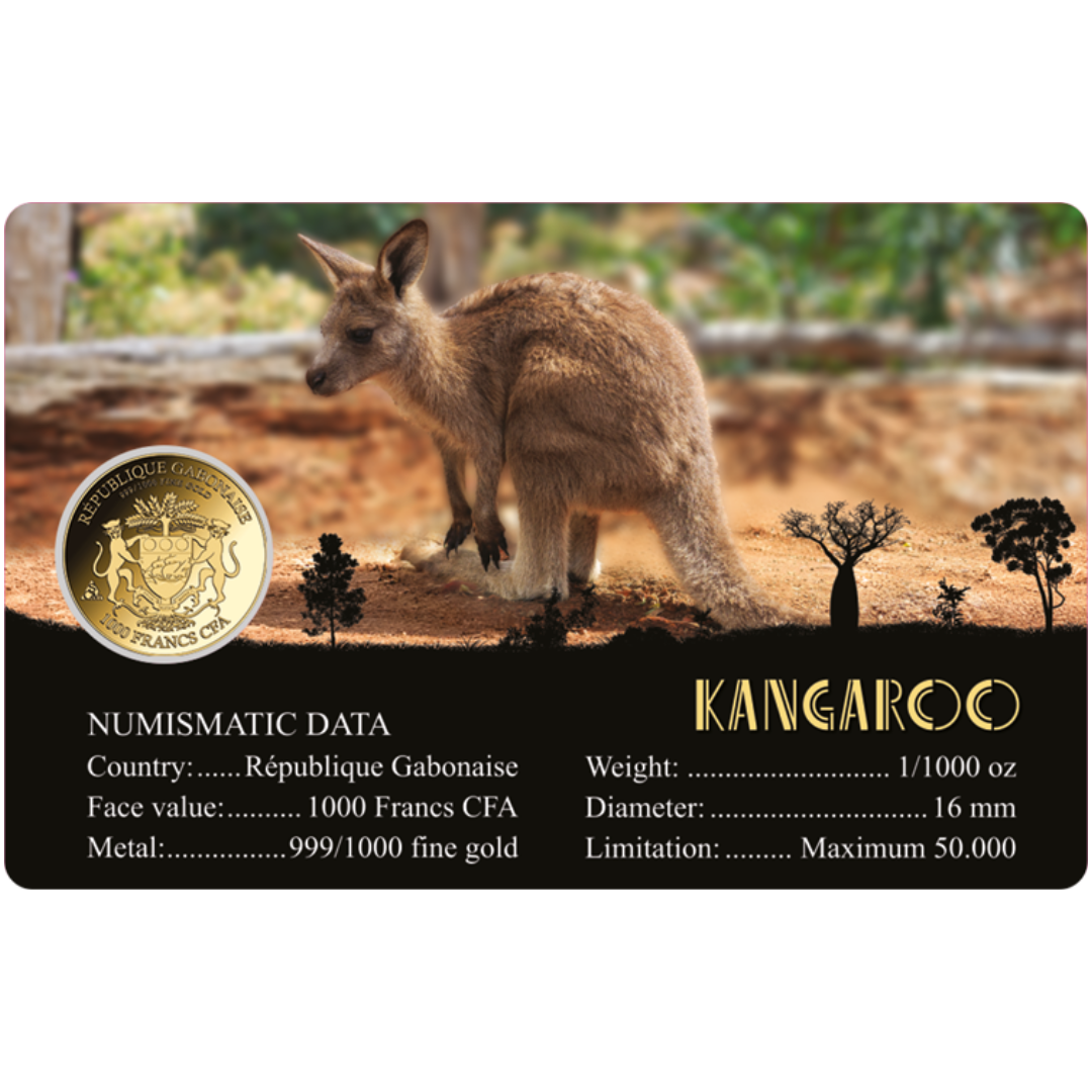Kangaroo Coin Card - Gold Gift