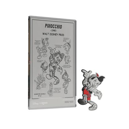 Disney Pinocchio - Collectible Set 3/4 oz Silver Coin + 5 g Silver Foil Set