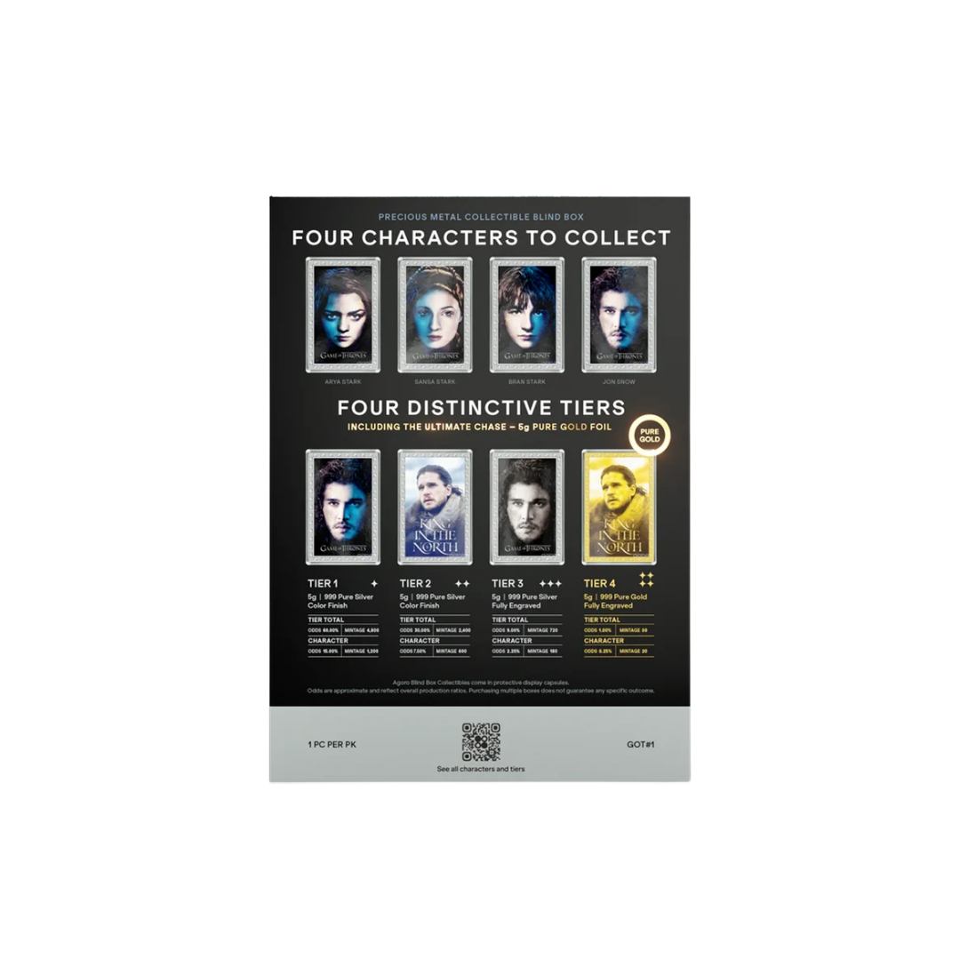 Game of Thrones: House Stark Blind Box 5g Silver Foil w/ Gold Chase - image 3