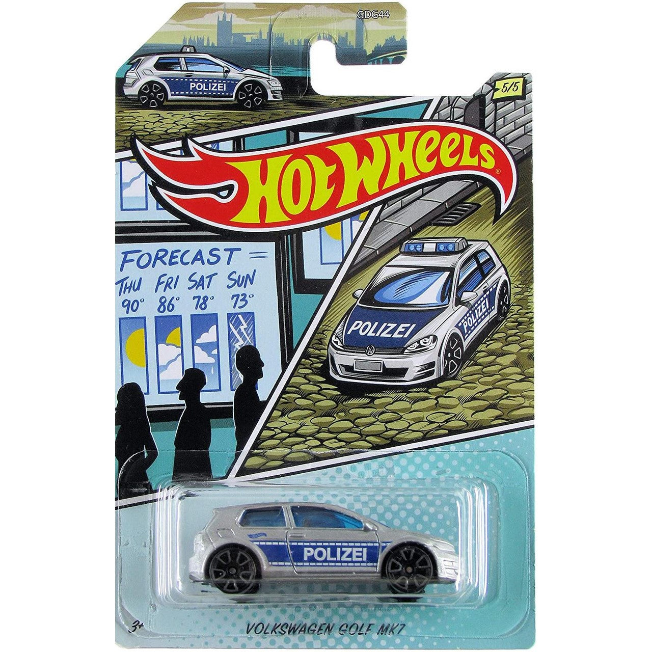 Hot Wheels - Police - Volkswagen Golf Mk7 5/5 (3+) Preowned