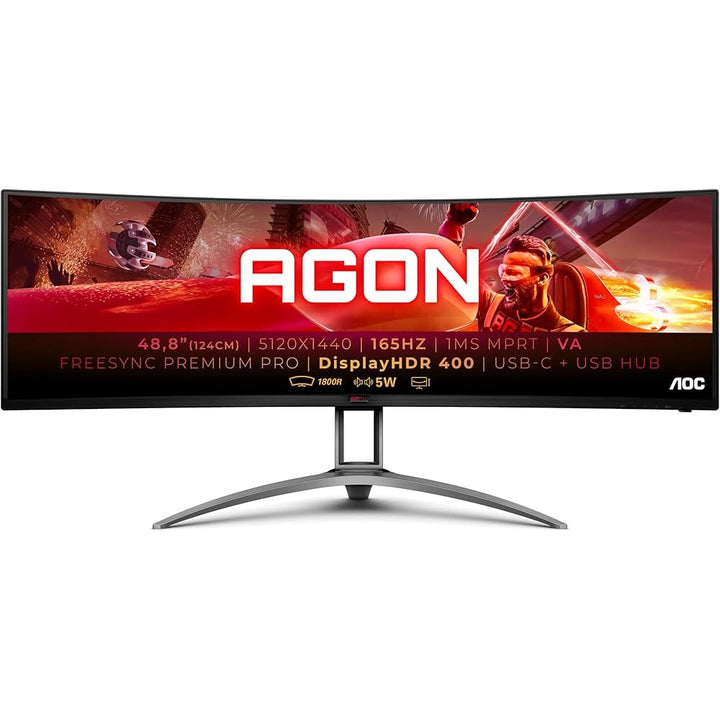 AOC AG493UCX2 2021 49" DQHD Curved LED Monitor Grade B Preowned Collection Only