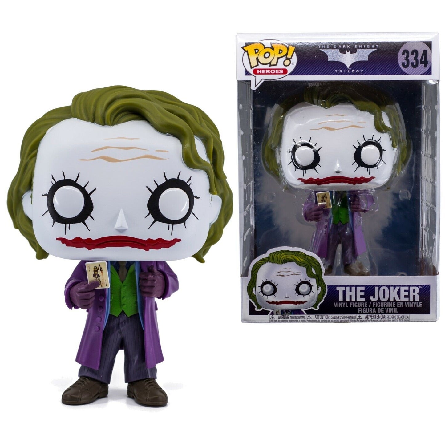 Funko Pop! - The Dark Knight Trilogy [334] The Joker 10" (3+) Preowned