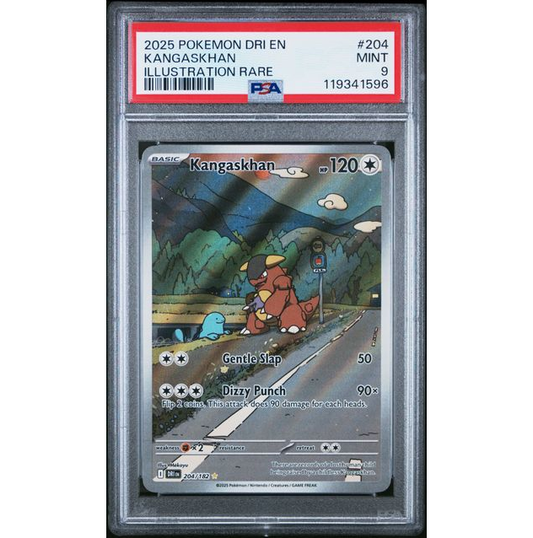 2025 Pokemon Destined Rivals Kangaskhan Illustration Rare 204/182 PSA Mint 9 Preowned