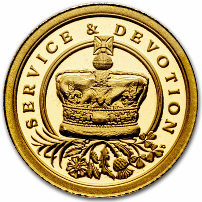 2022 QEII 1/8 Sovereign Service and Devotion With Reissue Evening Standard Approx 1g Preowned