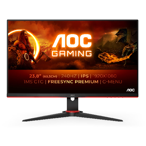 AOC 24G2ZE 24" IPS FHD 240Hz LED Monitor Grade B Preowned Collection Only