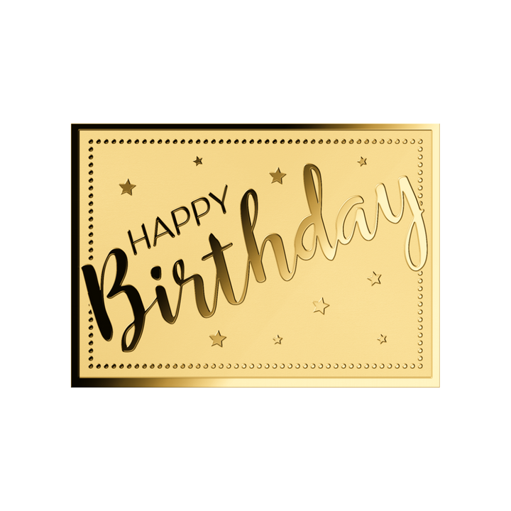 Happy Birthday Coin Card 999/1000 1/1000oz - Gold Gift