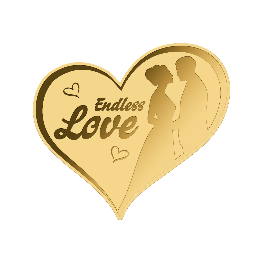Heart Endless Love - Gold Gift -  In Gift Box