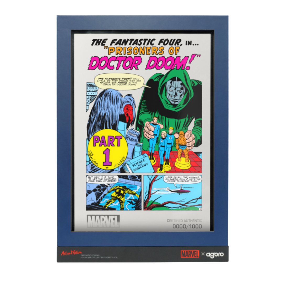 Marvel -  Fantastic Four - Art in Motion COMIX Fantastic Four #5 Foil 1oz Silver Foil