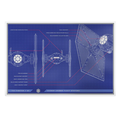 Star Wars Blueprint Series -5. Tie Fighter 1oz Silver Foil