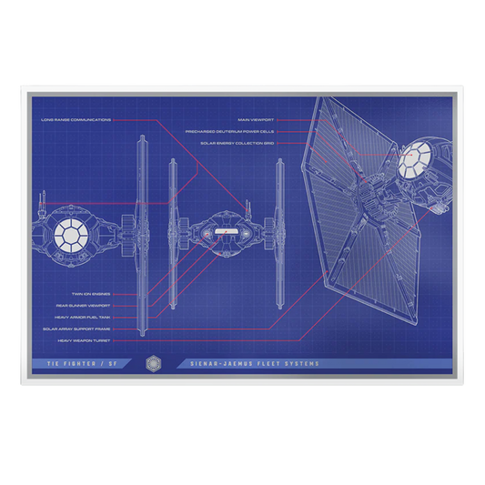 Star Wars Blueprint Series -5. Tie Fighter 1oz Silver Foil