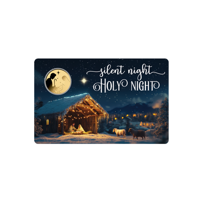 Silent Night Holy Night Coin Card - Gold Gift