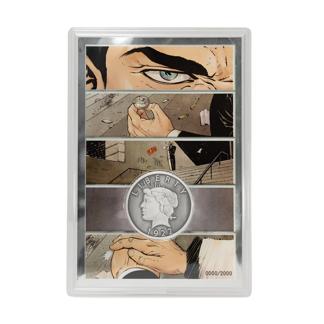 Two-Face's Coin - Collectible Set 1/2 oz Silver Coin + 5 g Silver Foil Set