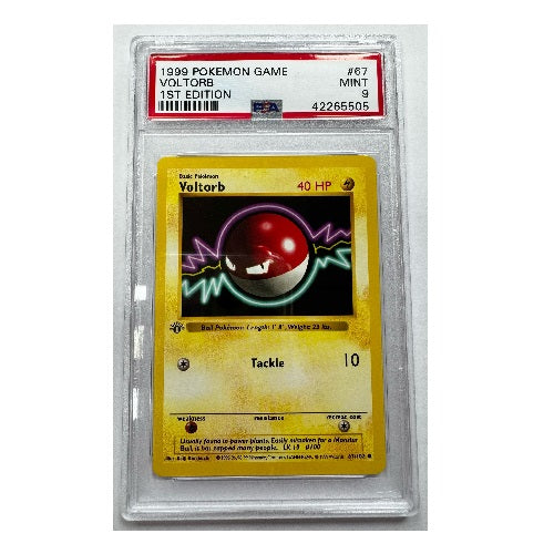 1999 Pokemon 1st Edition Voltorb 67/102 PSA Mint 9 Preowned