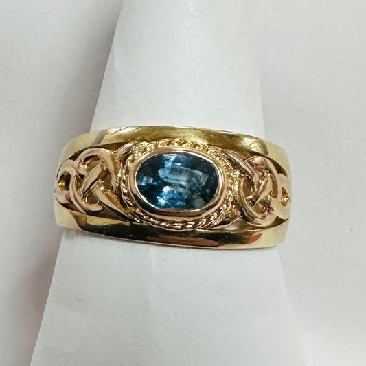 Clogau Blue Stone Celtic Ring