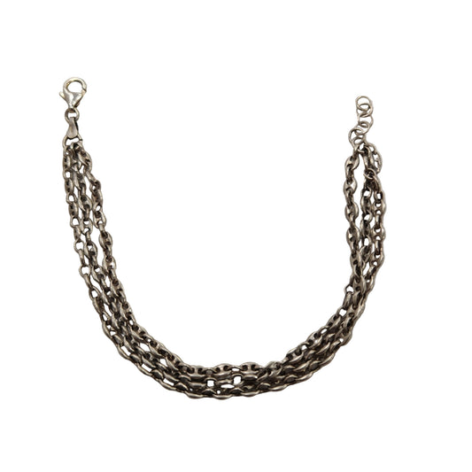 925 Silver Trace Bracelet Approx 9.9g Preowned