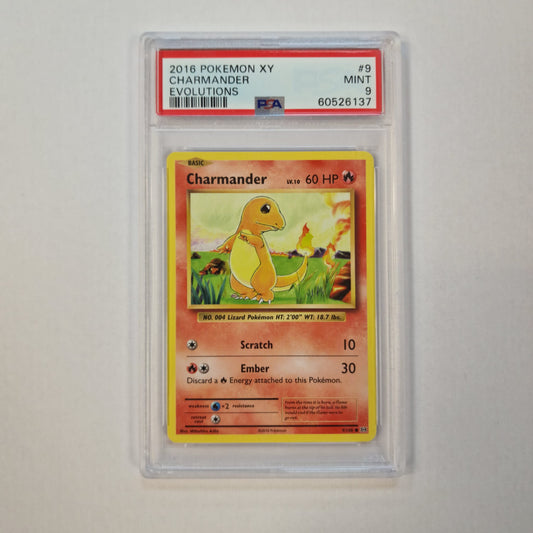 2016 Pokemon XY Charmander Evolutions 9/108 PSA Mint 9 Preowned
