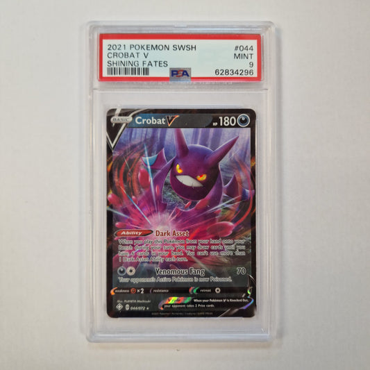 2021 Pokemon Sword Shield Crobat V Shining Fates 044/072 PSA Mint 9 Preowned